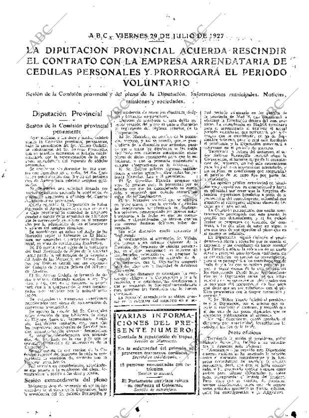 ABC MADRID 29-07-1927 página 15