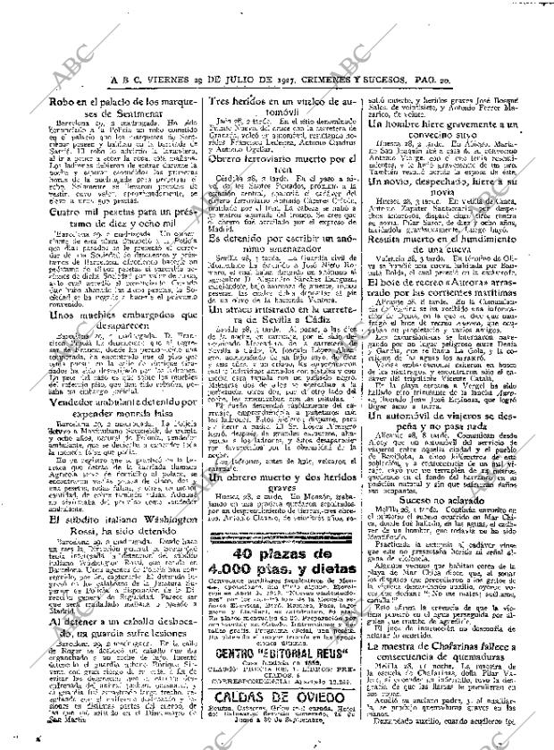 ABC MADRID 29-07-1927 página 20