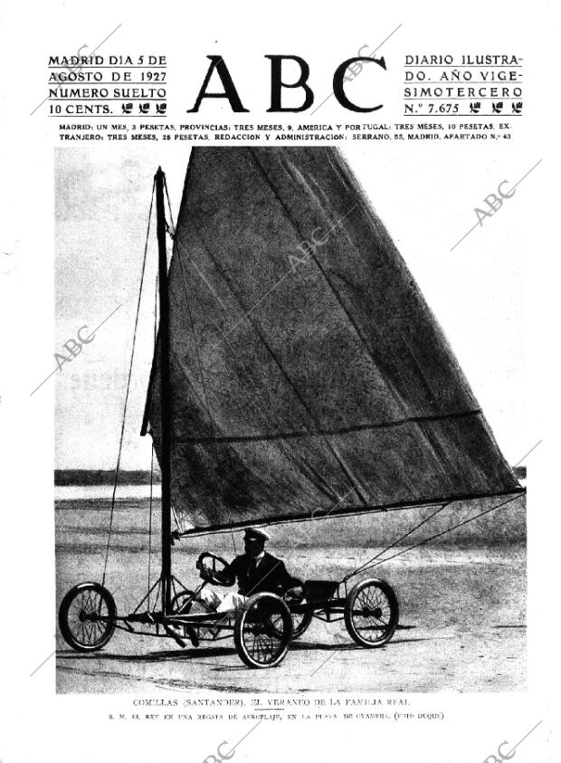 ABC MADRID 05-08-1927 página 1