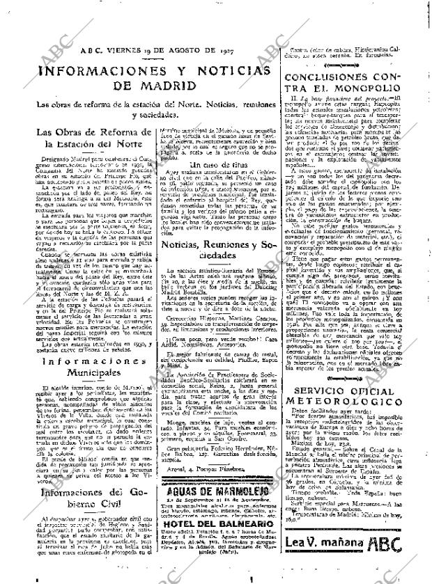 ABC MADRID 19-08-1927 página 18