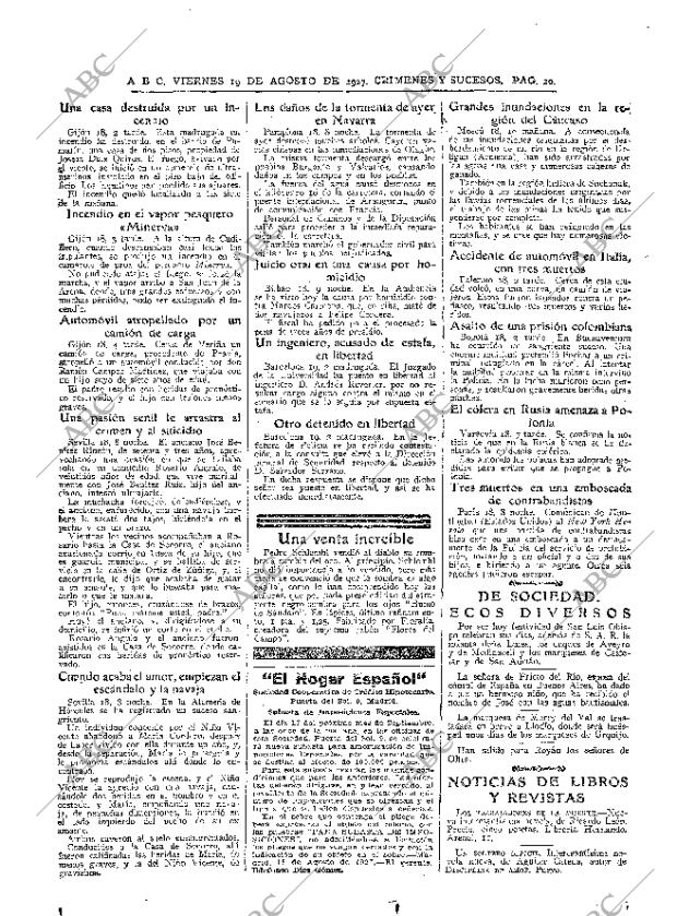 ABC MADRID 19-08-1927 página 20