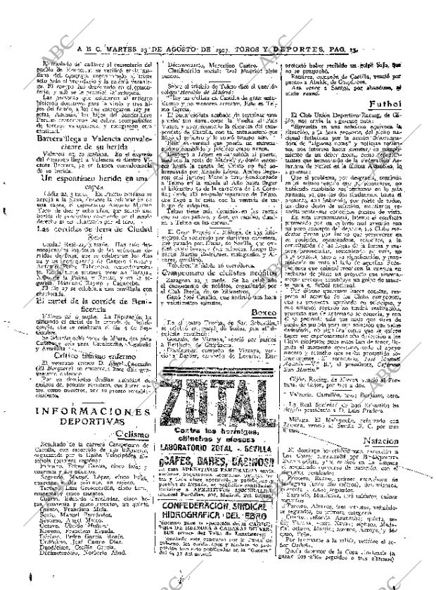 ABC MADRID 23-08-1927 página 15