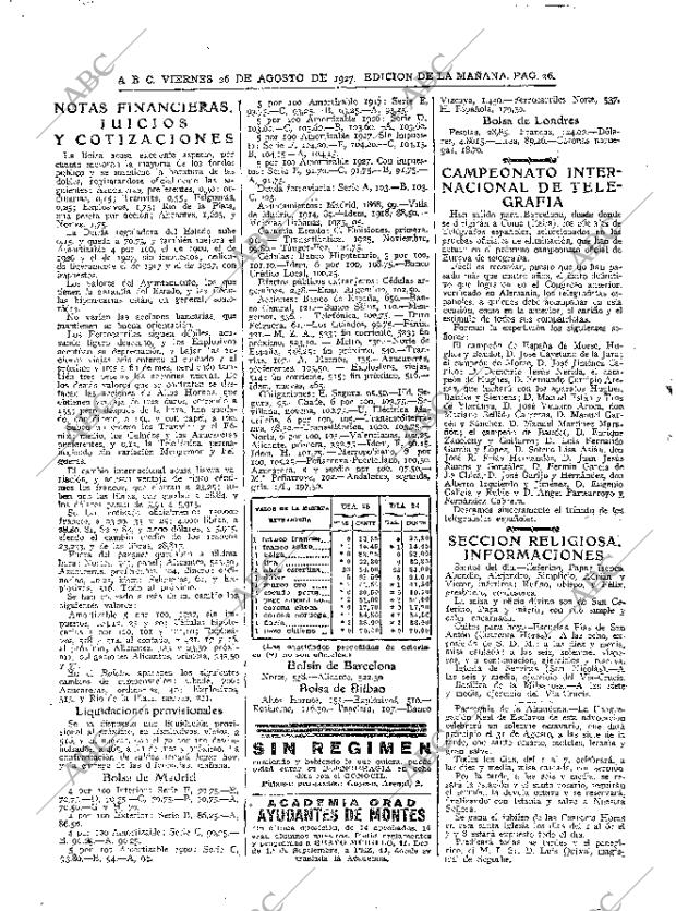 ABC MADRID 26-08-1927 página 26