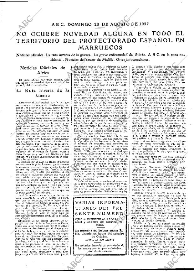 ABC MADRID 28-08-1927 página 23