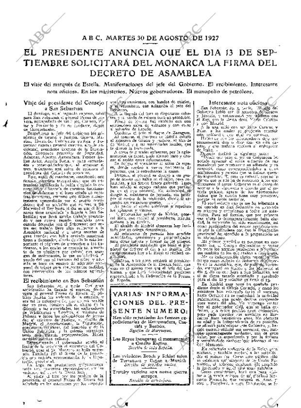 ABC MADRID 30-08-1927 página 19