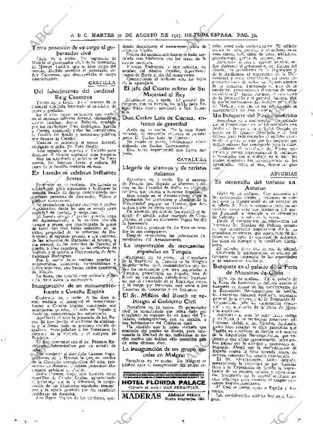 ABC MADRID 30-08-1927 página 32