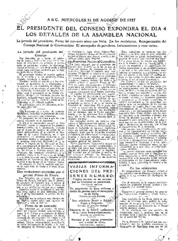 ABC MADRID 31-08-1927 página 15