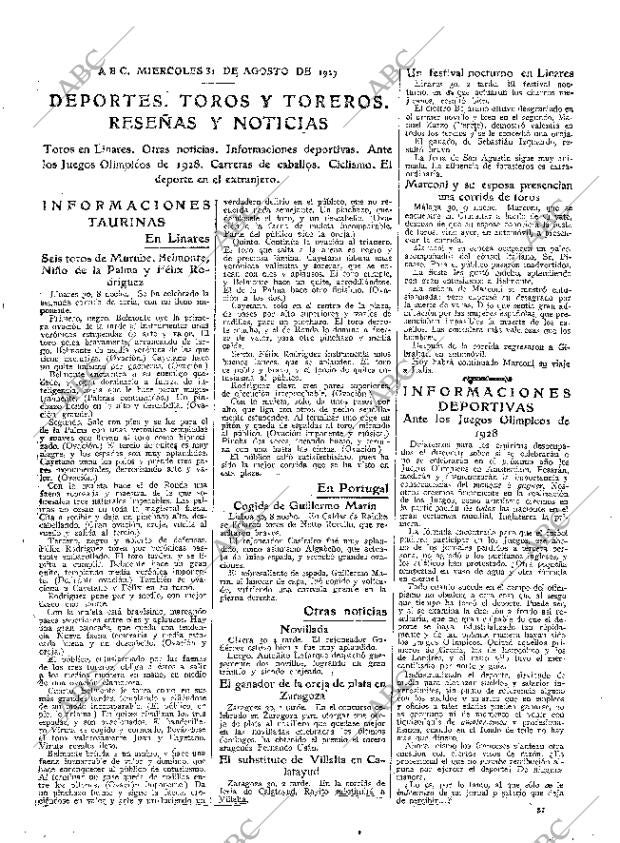 ABC MADRID 31-08-1927 página 27