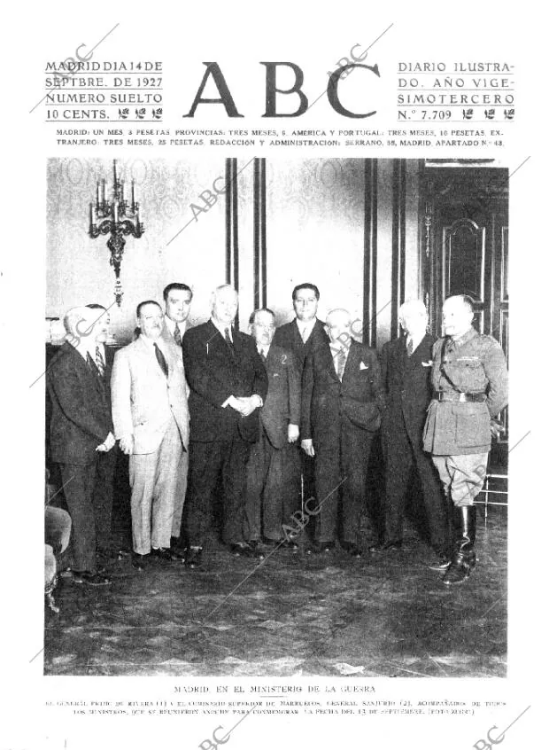 ABC MADRID 14-09-1927 página 1