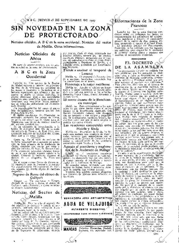 ABC MADRID 15-09-1927 página 19