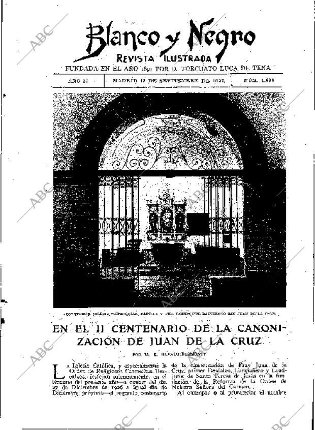 BLANCO Y NEGRO MADRID 18-09-1927 página 3