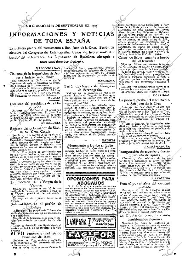 ABC MADRID 20-09-1927 página 29