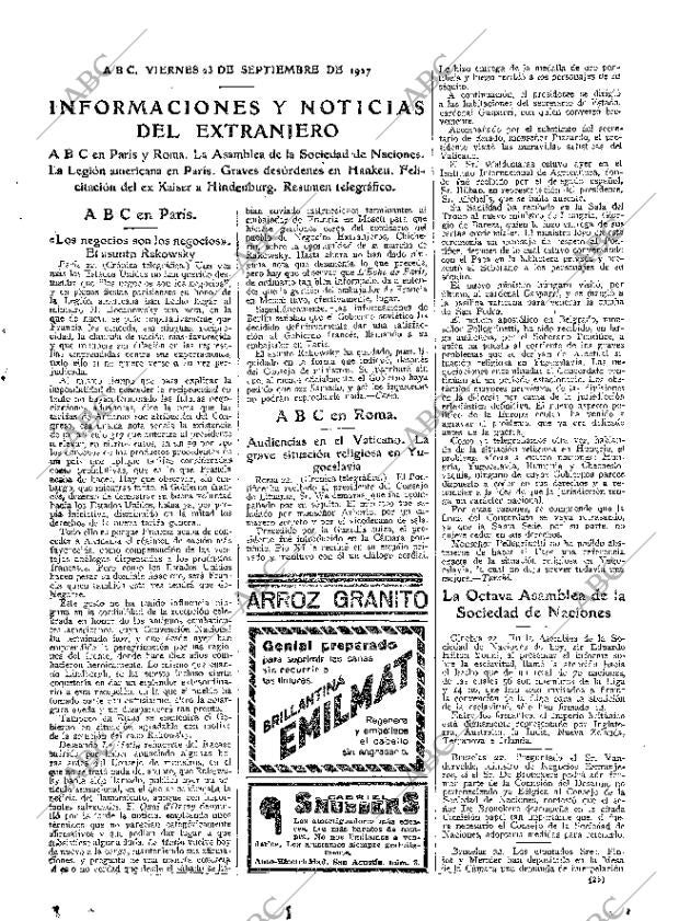 ABC MADRID 23-09-1927 página 25