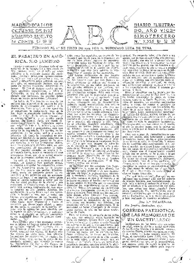 ABC MADRID 14-10-1927 página 3
