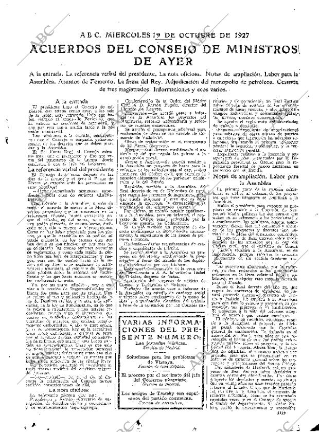 ABC MADRID 19-10-1927 página 15