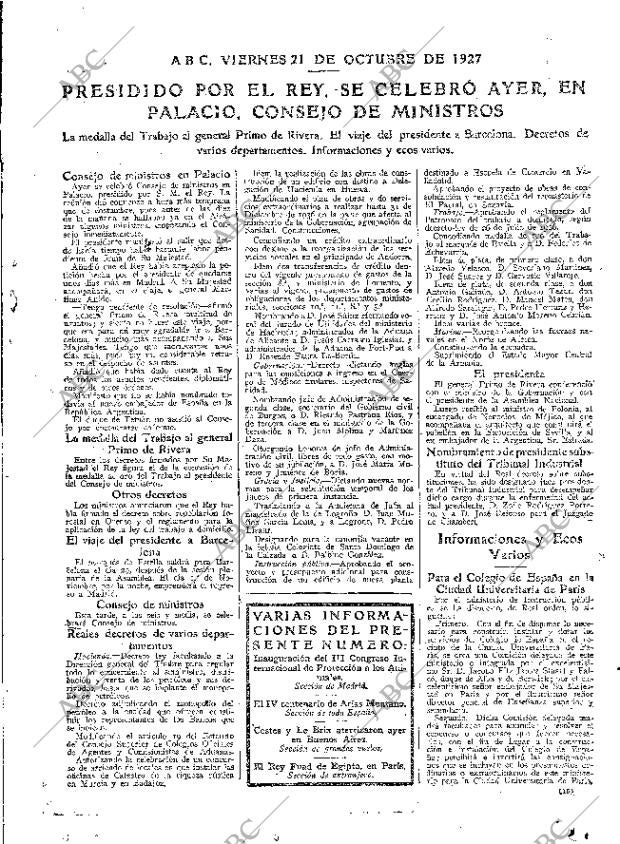 ABC MADRID 21-10-1927 página 15