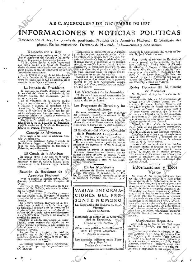 ABC MADRID 07-12-1927 página 15