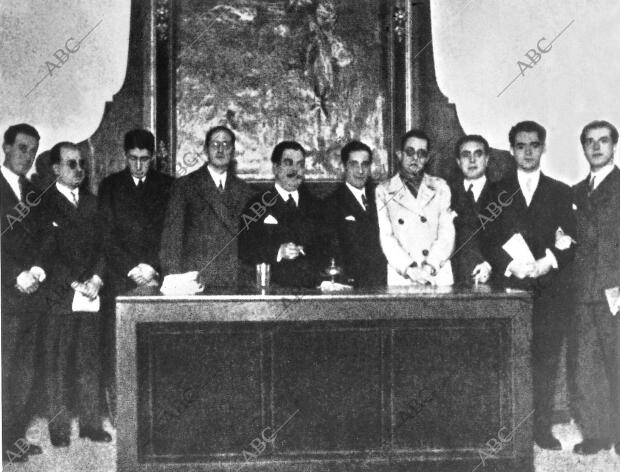 En la imagen, Rafael Alberti, Federico Garcia Lorca, Juan Chabás, Mauricio...