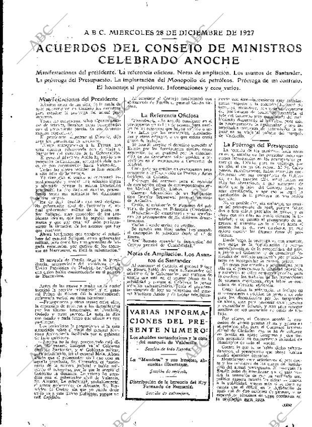 ABC MADRID 28-12-1927 página 15