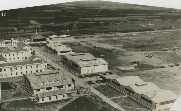 Fotografía del aeródromo de Getafe, en donde se fabricaron aviones como el...