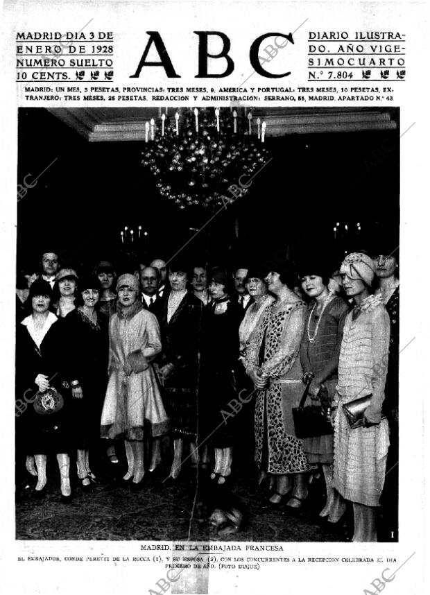 ABC MADRID 03-01-1928 página 1