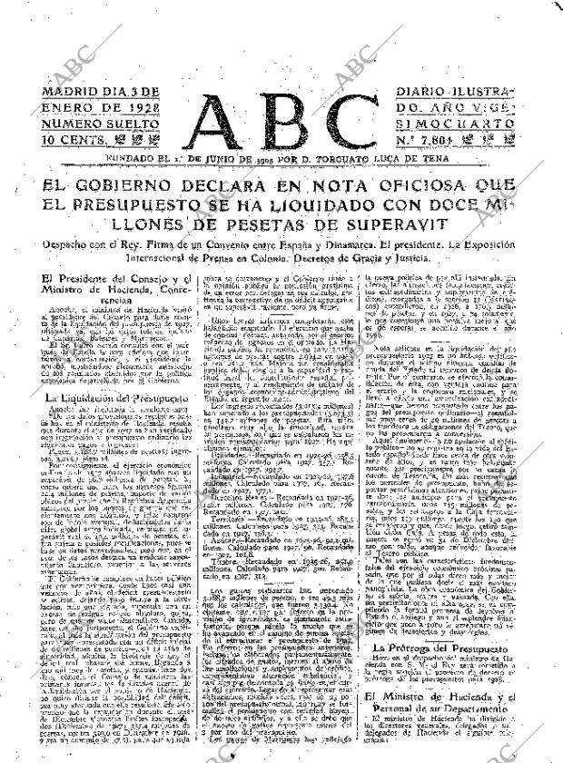 ABC MADRID 03-01-1928 página 19