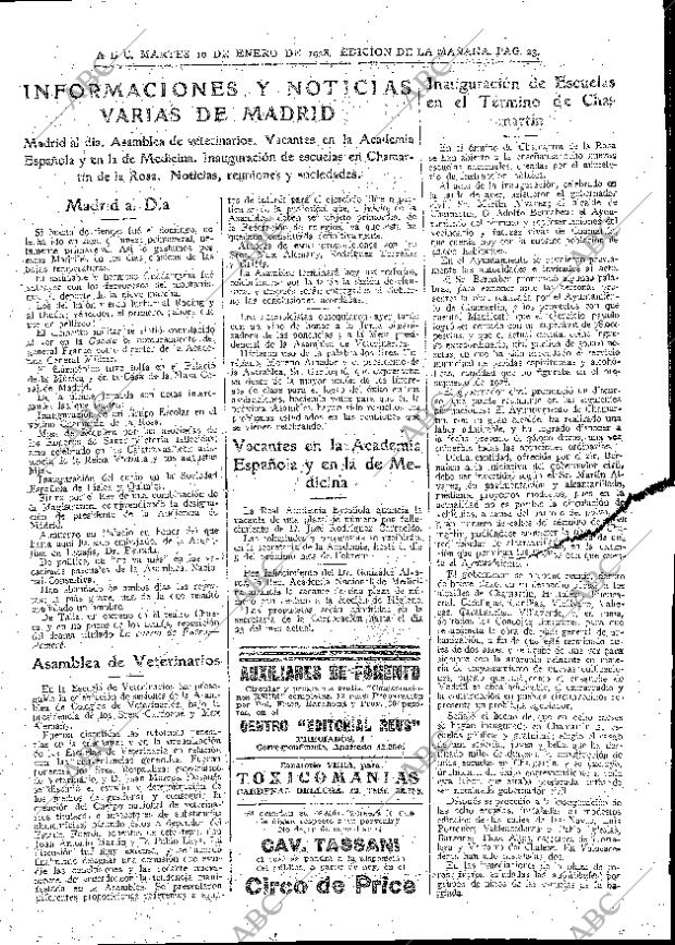 ABC MADRID 10-01-1928 página 23