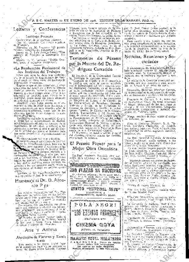 ABC MADRID 10-01-1928 página 24