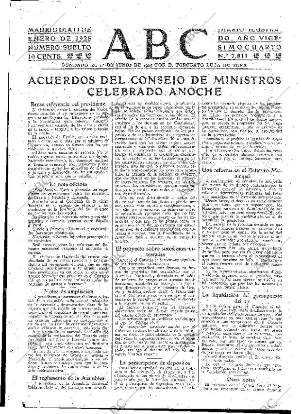 ABC MADRID 11-01-1928 página 15