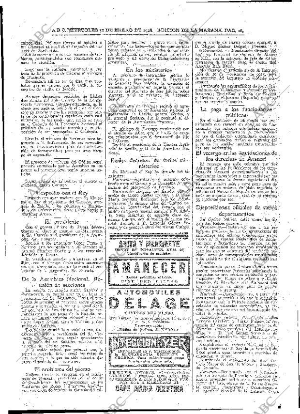 ABC MADRID 11-01-1928 página 16