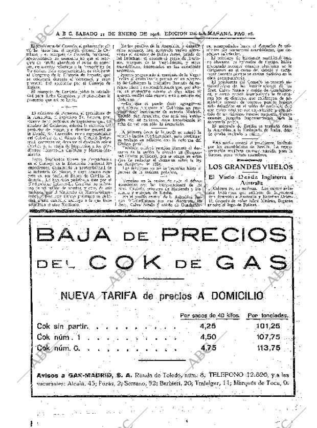 ABC MADRID 21-01-1928 página 18