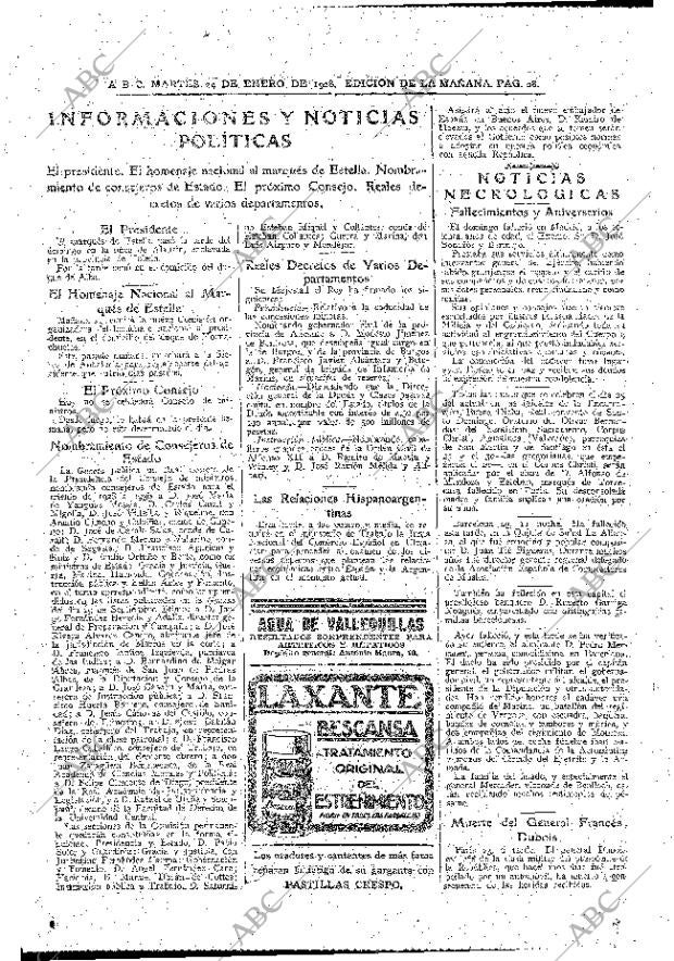 ABC MADRID 24-01-1928 página 28