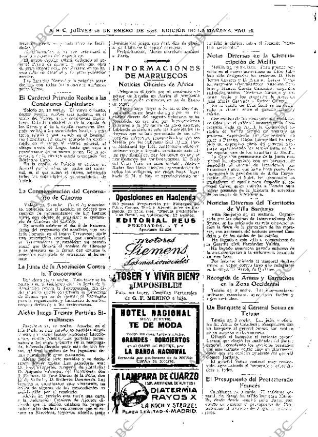 ABC MADRID 26-01-1928 página 28