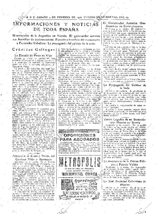 ABC MADRID 04-02-1928 página 25