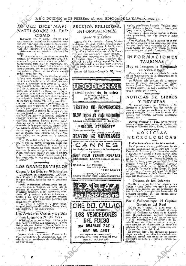 ABC MADRID 12-02-1928 página 33