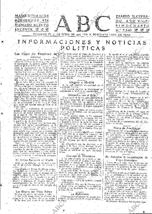 ABC MADRID 14-02-1928 página 21