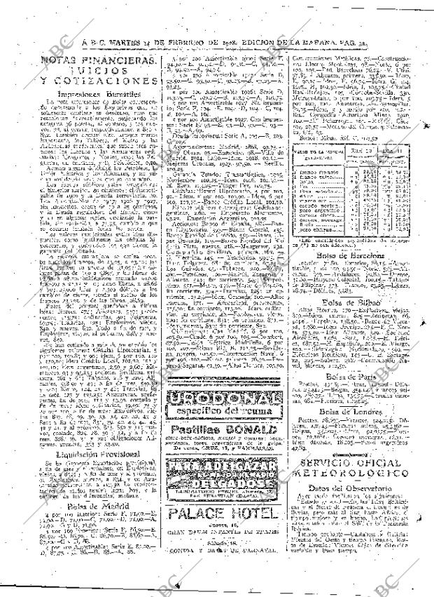 ABC MADRID 14-02-1928 página 32