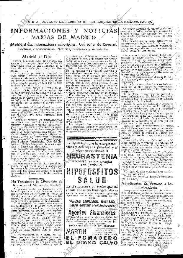 ABC MADRID 16-02-1928 página 23