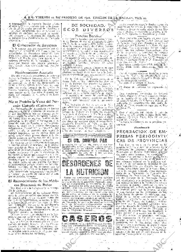 ABC MADRID 17-02-1928 página 22