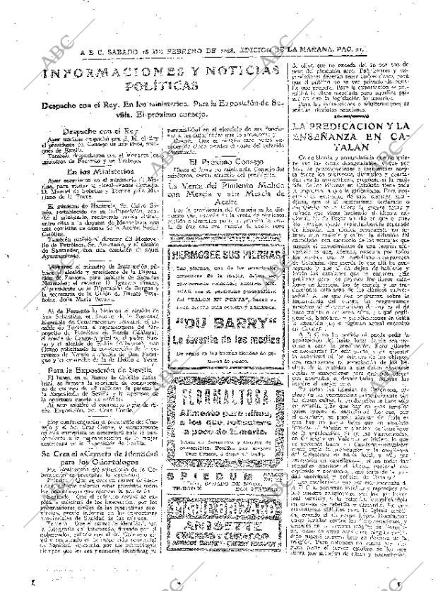 ABC MADRID 18-02-1928 página 21
