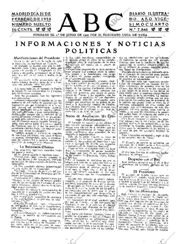 ABC MADRID 21-02-1928 página 15