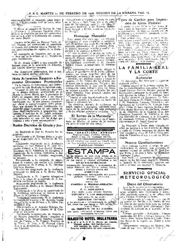 ABC MADRID 21-02-1928 página 16