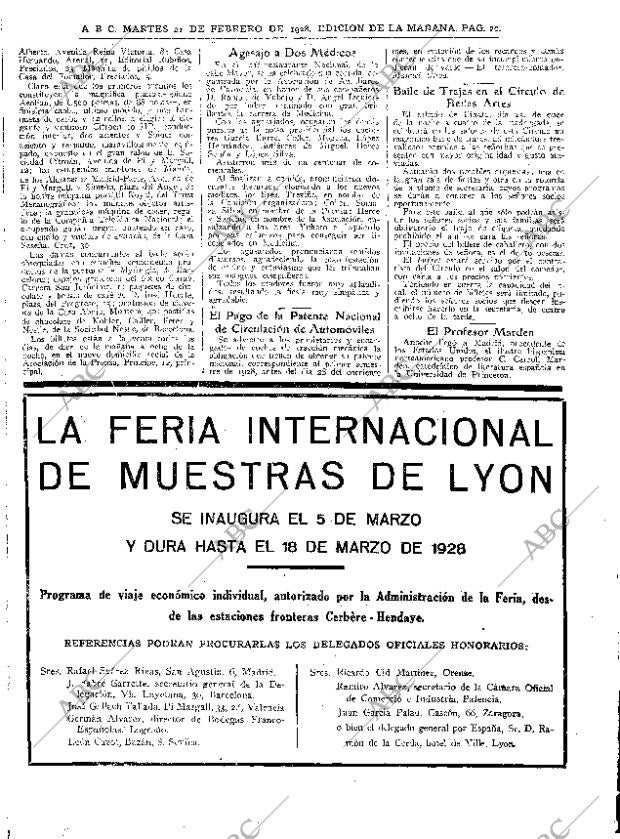 ABC MADRID 21-02-1928 página 20