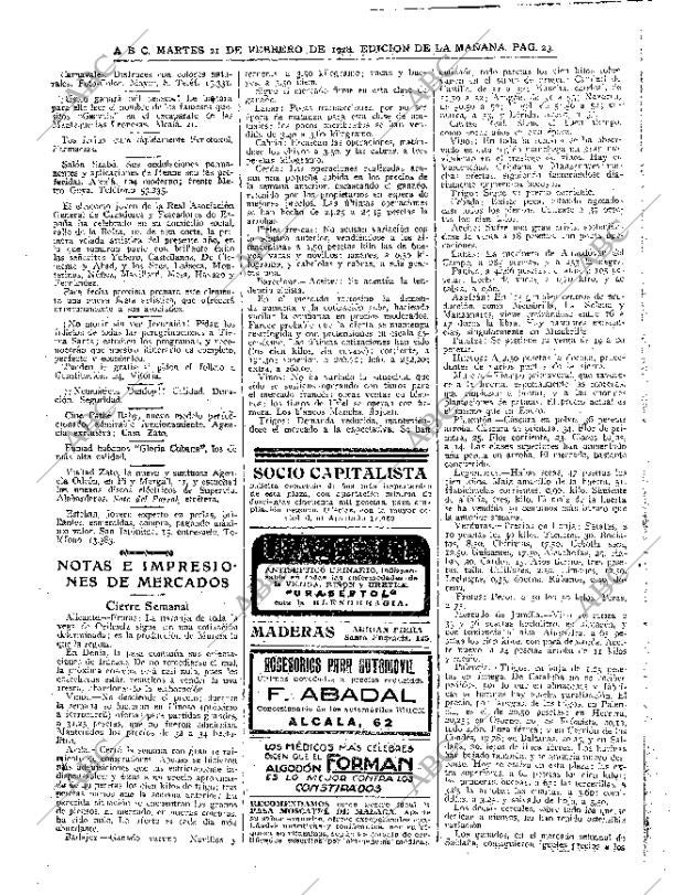 ABC MADRID 21-02-1928 página 23