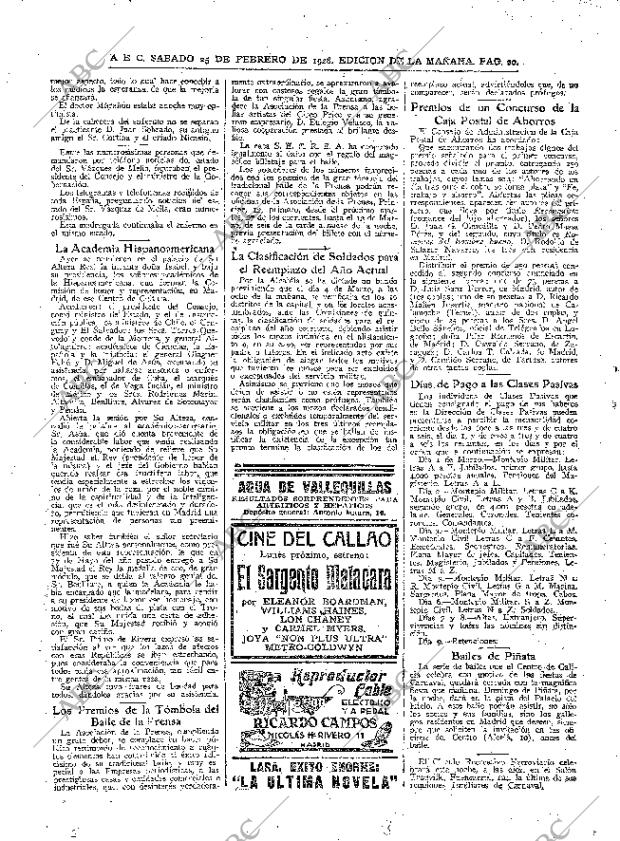 ABC MADRID 25-02-1928 página 20