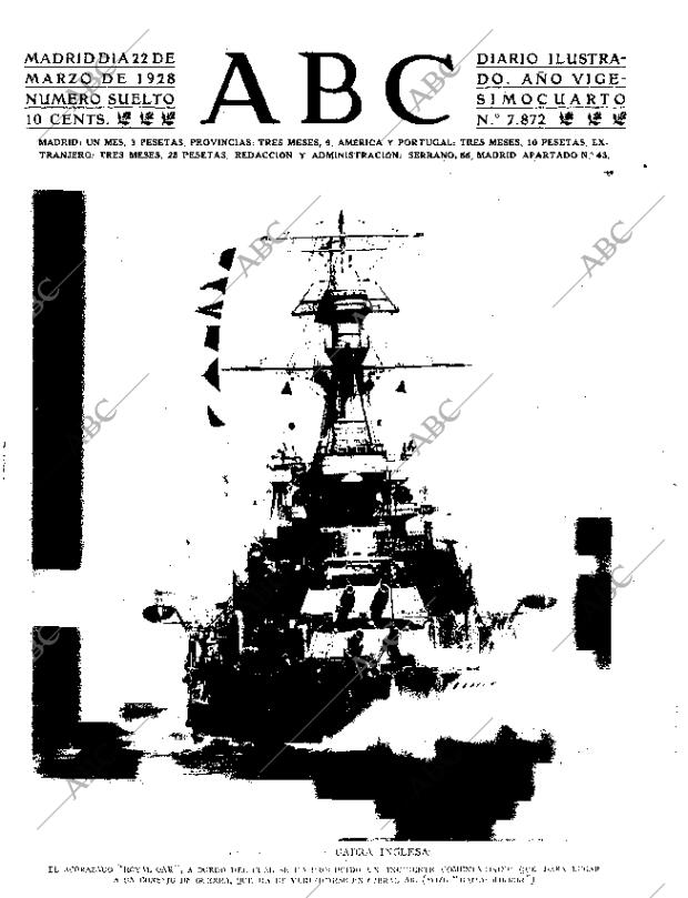 ABC MADRID 22-03-1928 página 1