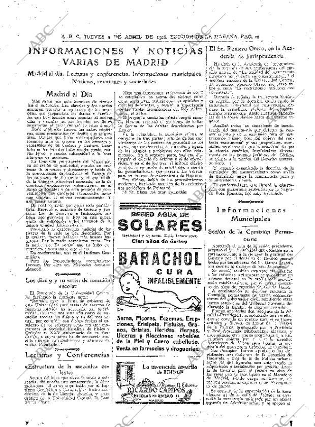 ABC MADRID 05-04-1928 página 19