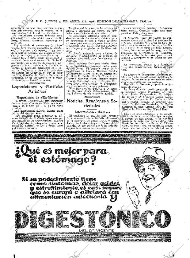 ABC MADRID 05-04-1928 página 20
