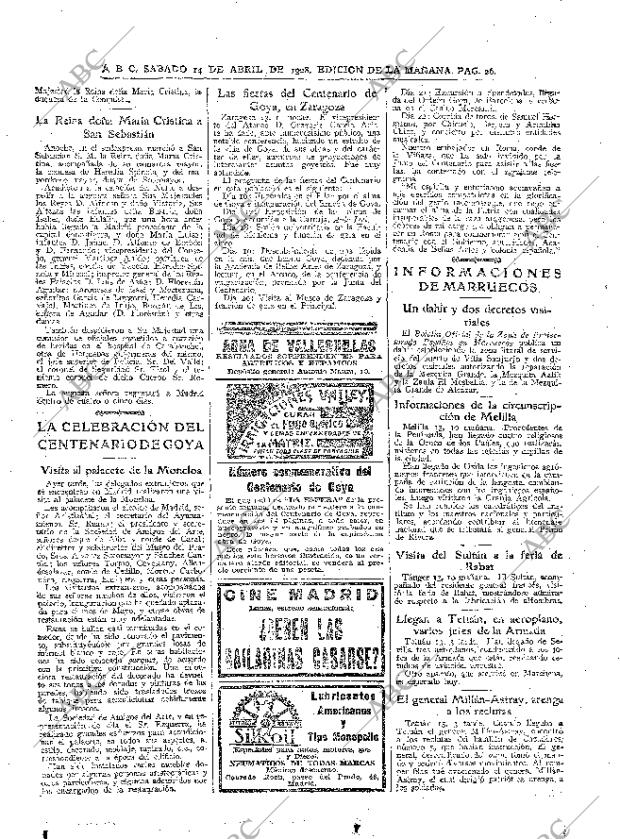 ABC MADRID 14-04-1928 página 26