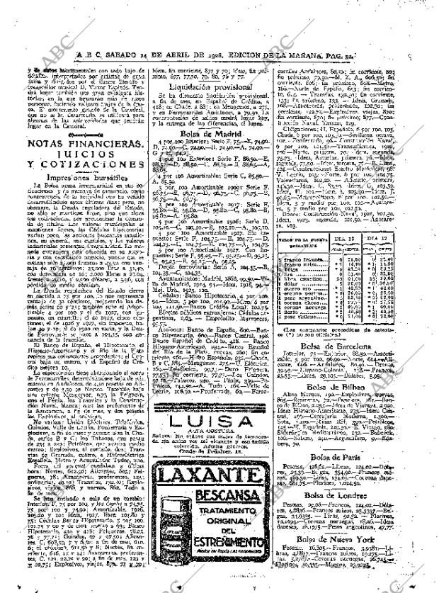 ABC MADRID 14-04-1928 página 32